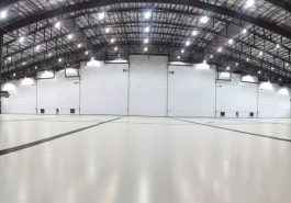 Airplane hanger containing invisible jet