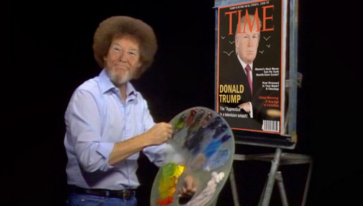 Trump painting his own little world